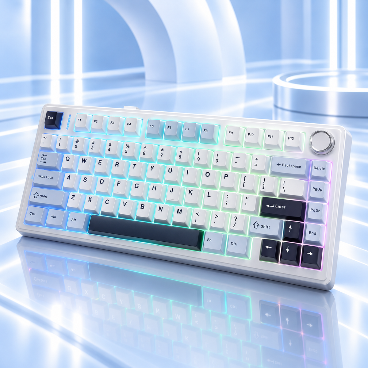 Klawiatura magnetyczna AULA F75 HE Glacier Blue Dragon King 8K RGB