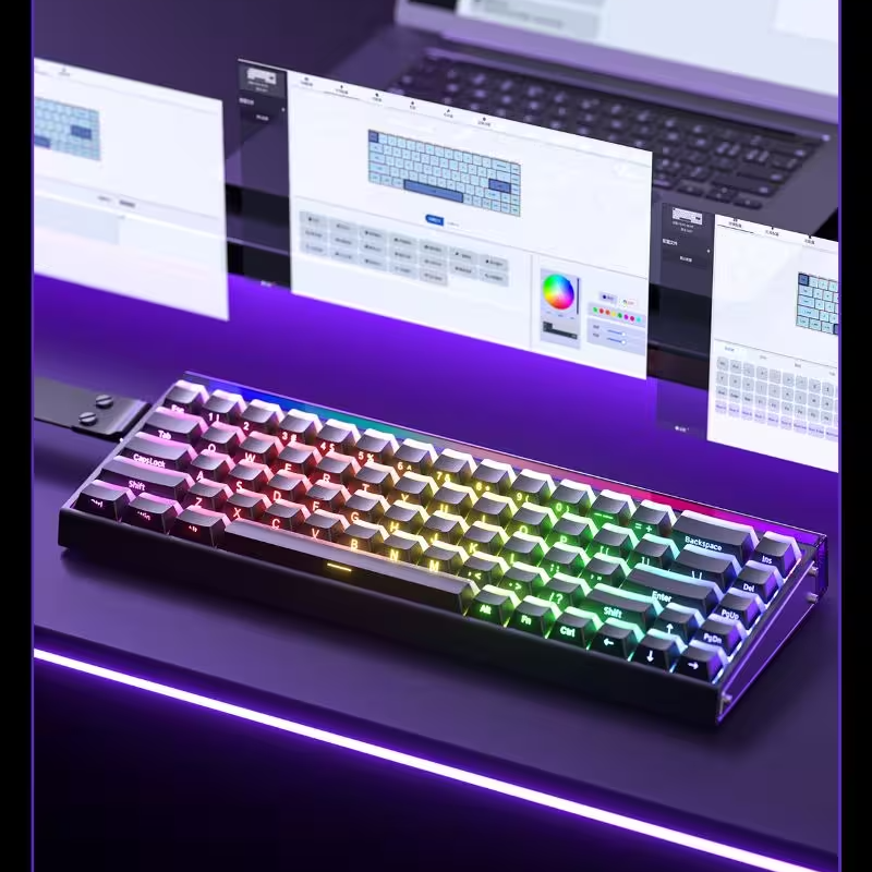 Klawiatura magnetyczna AULA HERO68 HE Jade King 8000Hz RGB 65%