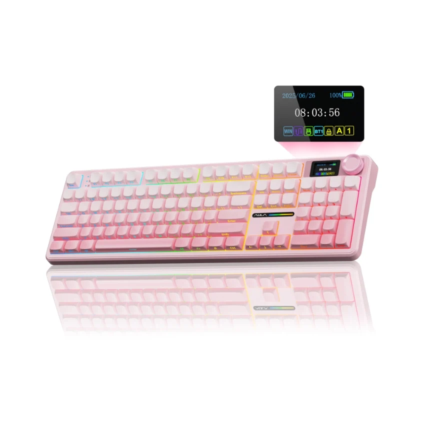 Klawiatura mechaniczna AULA F108 Grad Pink Sakura