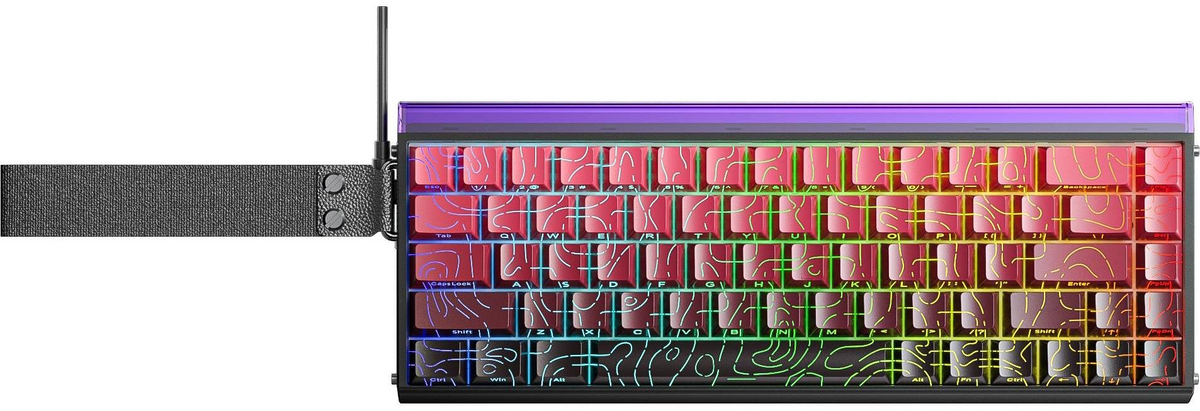 Klawiatura magnetyczna Hall Effect AULA HERO68 Gradient Black Red DragonK