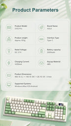 Klawiatura membranowa AULA S102 Pro Grey Green Membrane