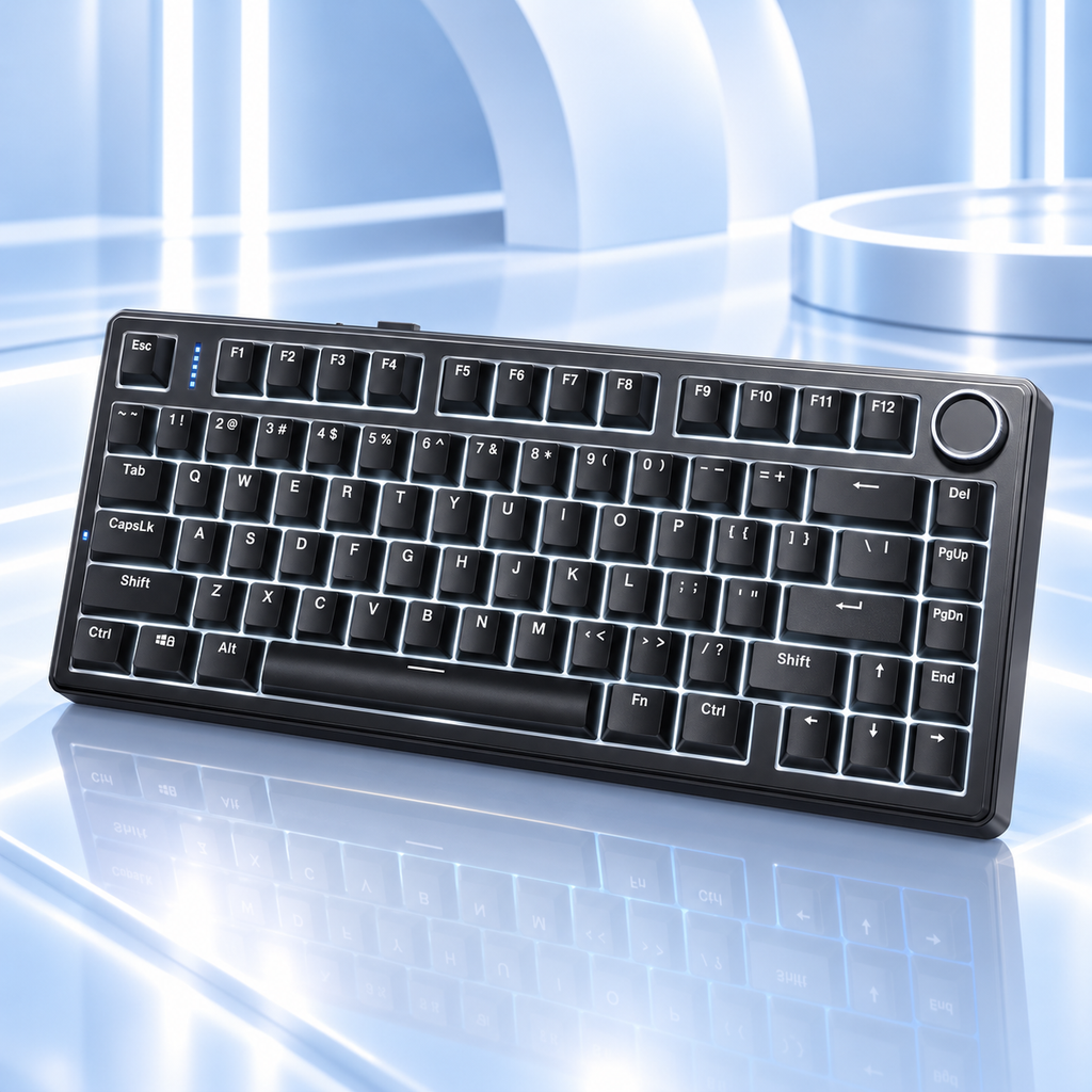 Klawiatura mechaniczna AULA F75 Cream Switch 75% RGB BT 2.4G USB