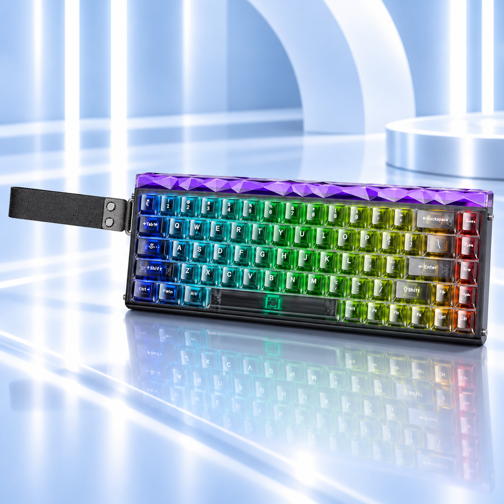 Klawiatura magnetyczna AULA HERO68 HE Jade King 8000Hz RGB 65%