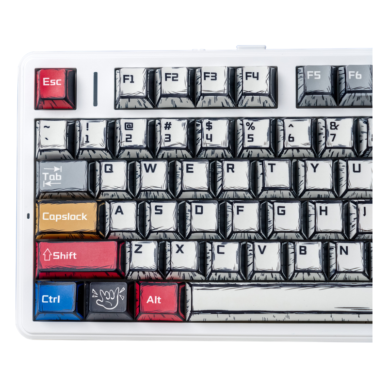 Klawiatura mechaniczna AULA F75 Comic Keycap Reaper