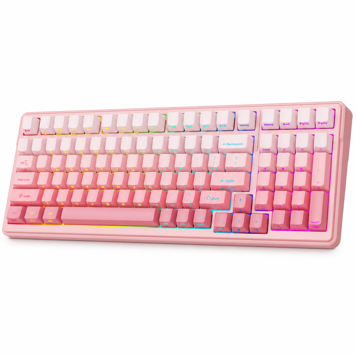 Klawiatura mechaniczna AULA F99 Gradient Pink Dream Sakura 99 RGB