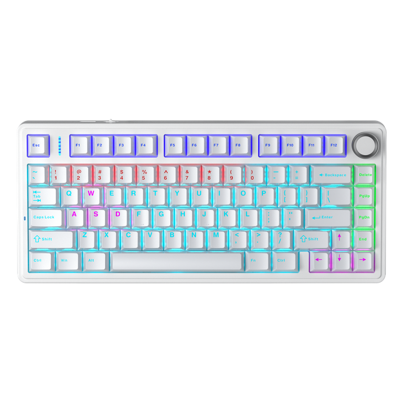 Klawiatura mechaniczna AULA F75 White Red