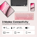 Klawiatura mechaniczna AULA F99 Gradient Pink Dream Sakura 99 RGB