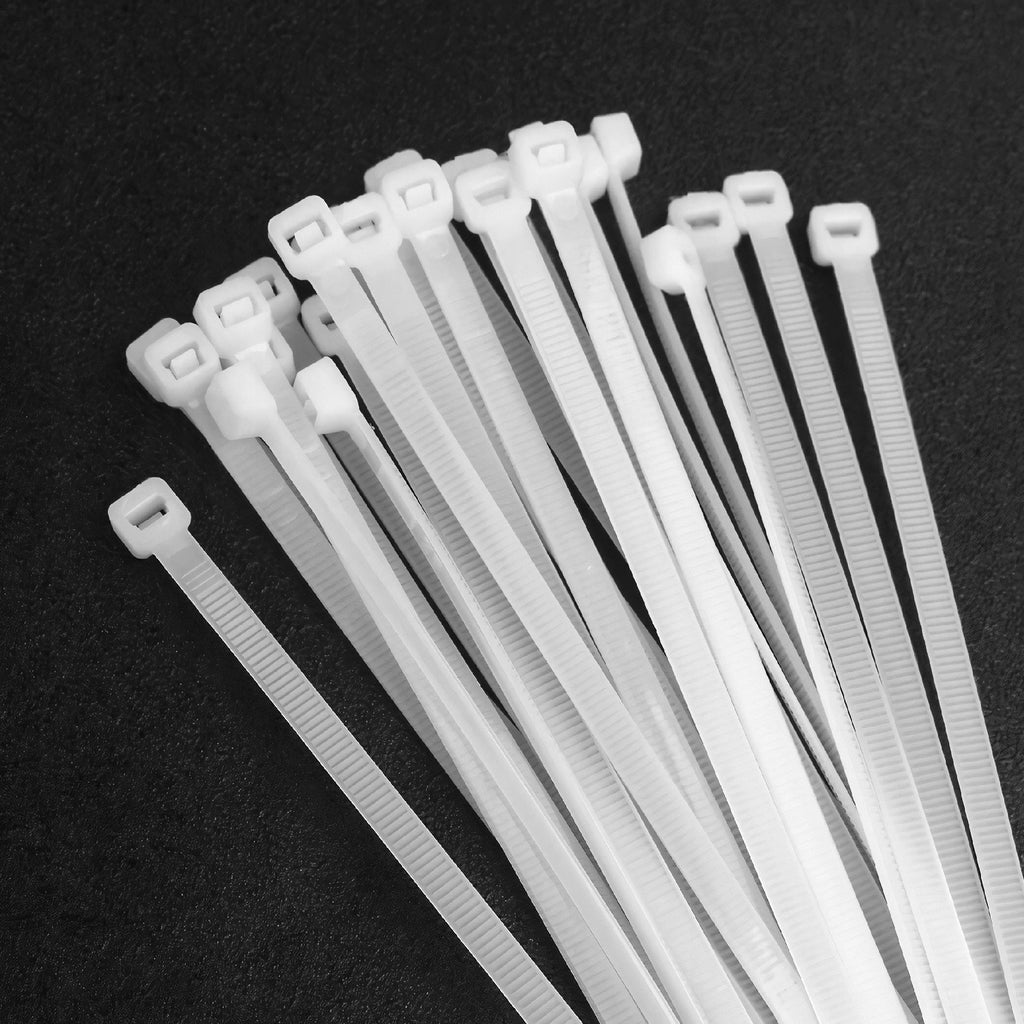 100X opaska zaciskowa opaski zaciskowe trytytki białe 2,5 x 100mm do 8KG