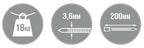 100X opaska zaciskowa opaski zaciskowe trytytki białe 3,6 x 200mm do 18KG