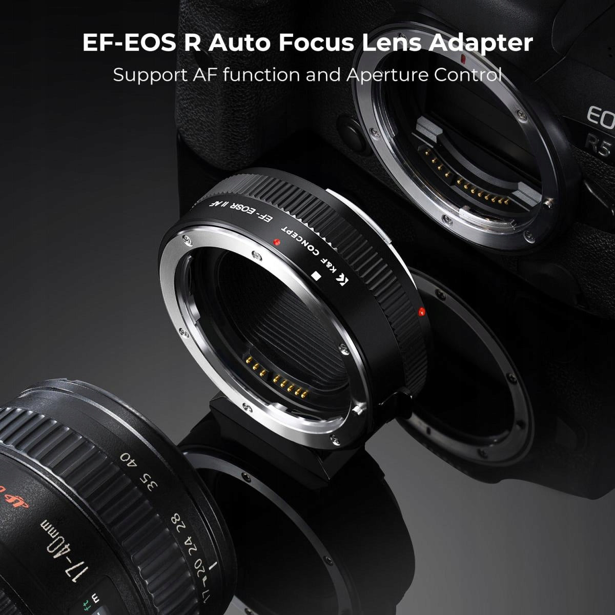 Adaptera elektronicznego autofokusa k&f Concept do Canon EF/EF-S do eos R