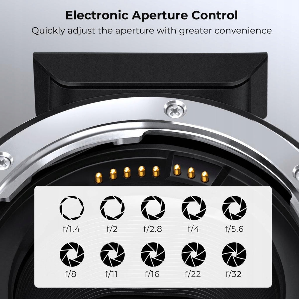 Adaptera elektronicznego autofokusa k&f Concept do Canon EF/EF-S do eos R