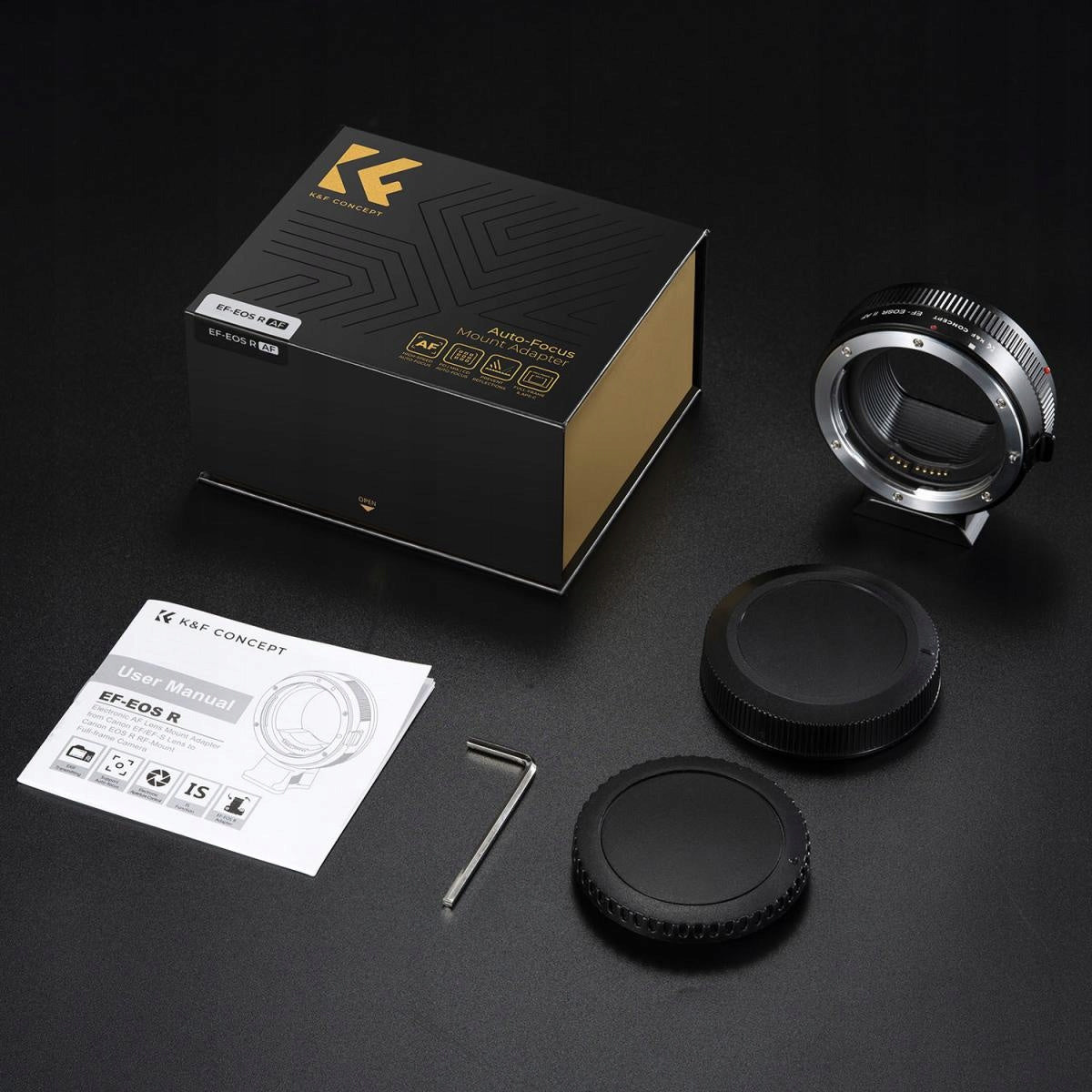 Adaptera elektronicznego autofokusa k&f Concept do Canon EF/EF-S do eos R
