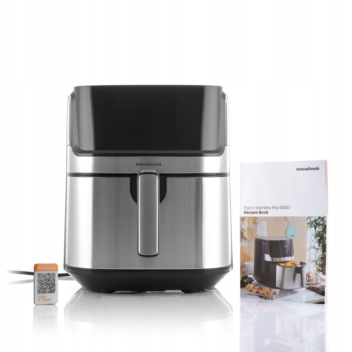 Airfryer Frytkownica Bezolejova InnovaGoods 1700 W 5,5 L Fryinn Pro 5500