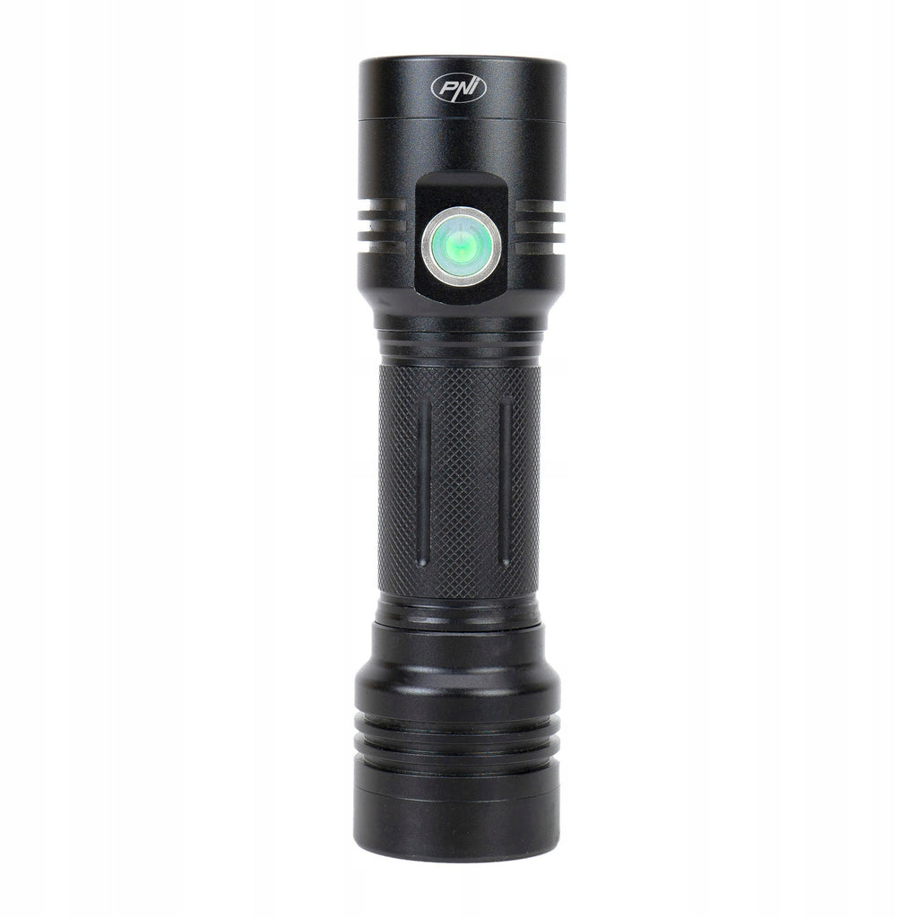 Aluminiowa latarka PNI F200 podwójna dioda LED 4000mAh 3 diody LED