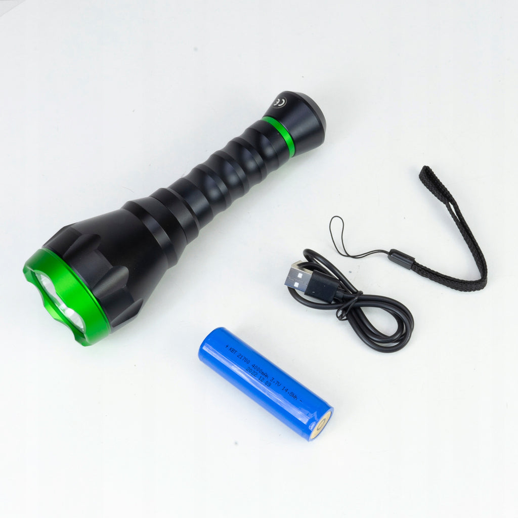 Aluminiowa latarka PNI F750 Green Light LED 10W 500lm IP44 4000 mAh