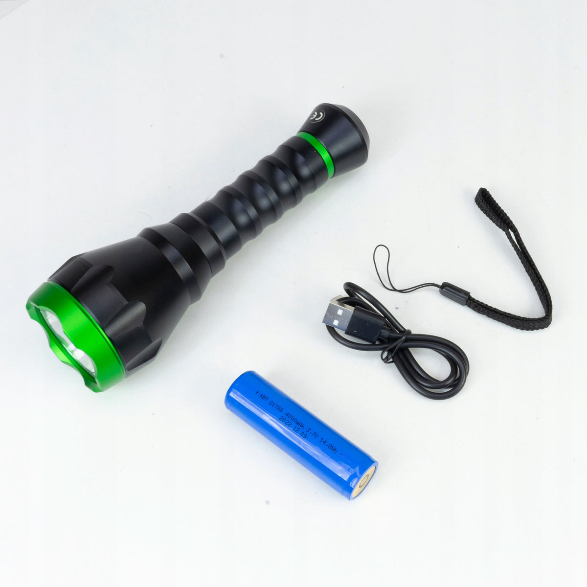 Aluminiowa latarka PNI F750 Green Light LED 10W 500lm IP44 4000 mAh