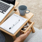 Bambusowy stolik pod laptopa składany regulowany drewniany InnovaGoods