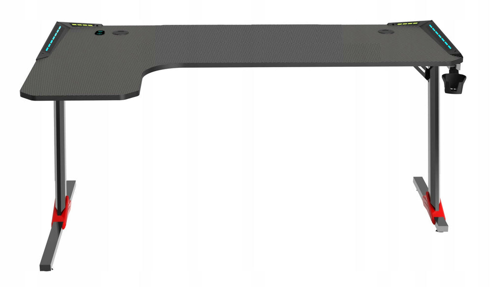 Biurko gamingowe CORTEK sky L-shape duże solidne warstwa ochronna uchwyty