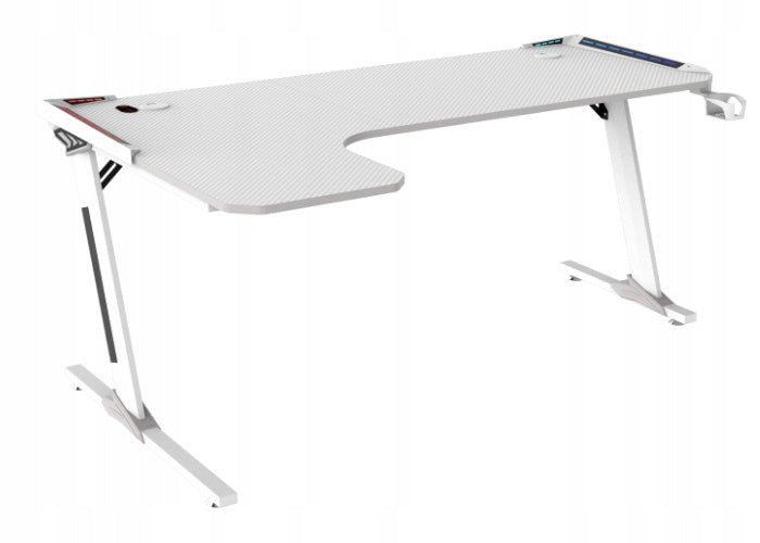 Biurko gamingowe CORTEK sky L-shape duże solidne warstwa ochronna uchwyty