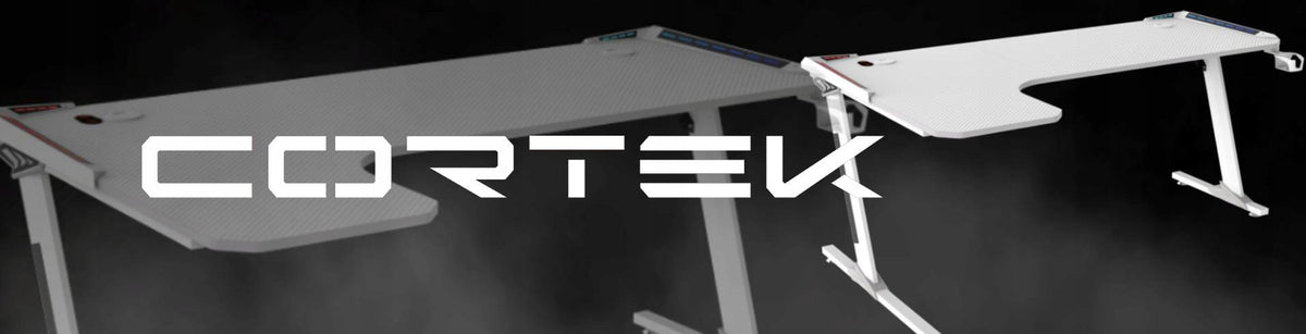 Biurko gamingowe CORTEK sky L-shape duże solidne warstwa ochronna uchwyty