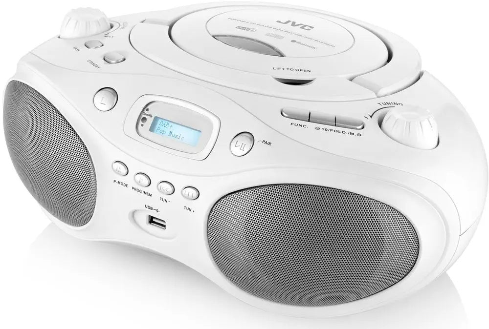 Boombox JVC radioodtwarzacz radio FM cd USB Bluetooth DAB+ 4W rds + pilot