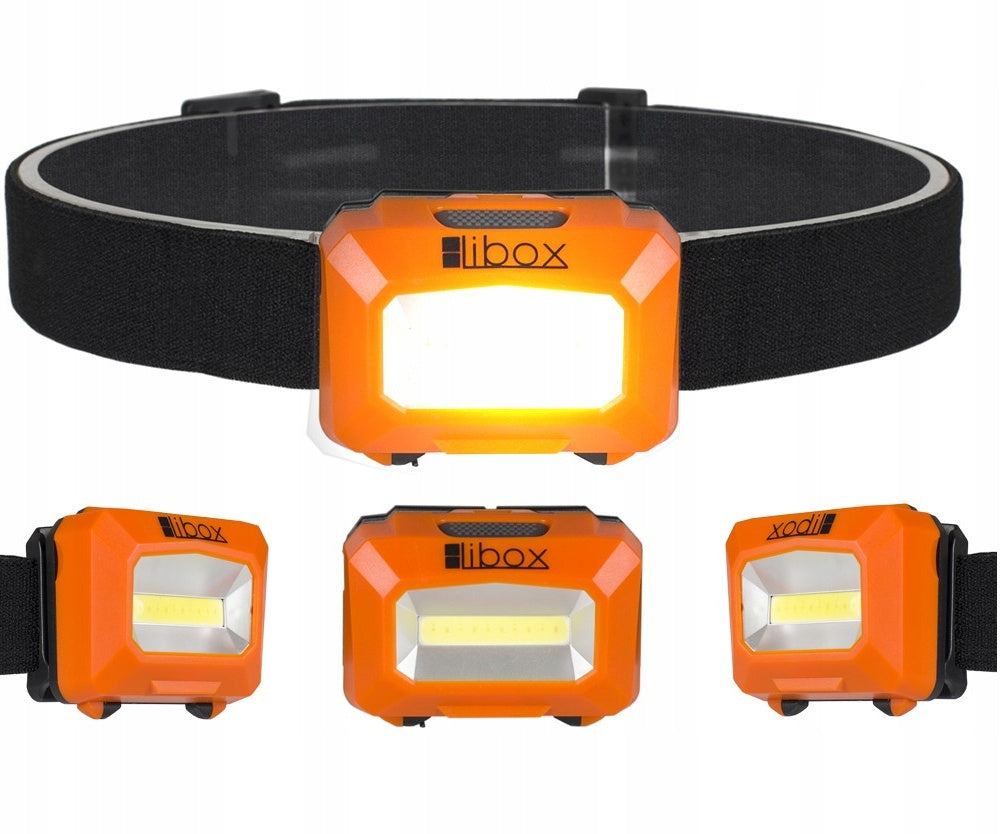 Bateryjna latarka czołowa 3W COB LB0196 LIBOX