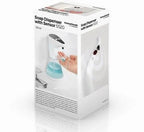 Bezdotykowe dozownik do mydła stojący Agnes 480 ml bezbarwny, biały