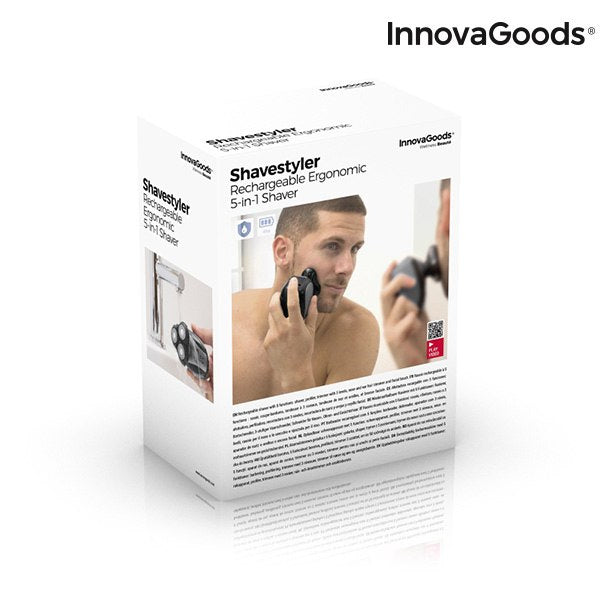 Bezprzewodowa Golarka 5w1 InnovaGoods Shavestyler + zestaw akcesoriów