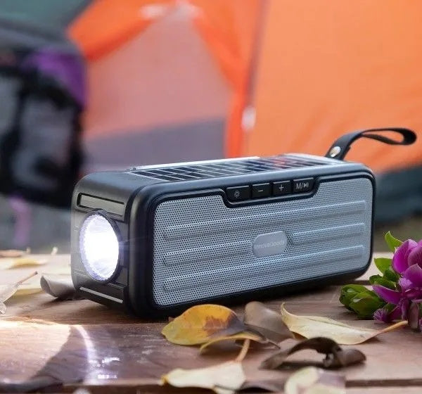 Bezprzewodowy głośnik panele słoneczne radio LED