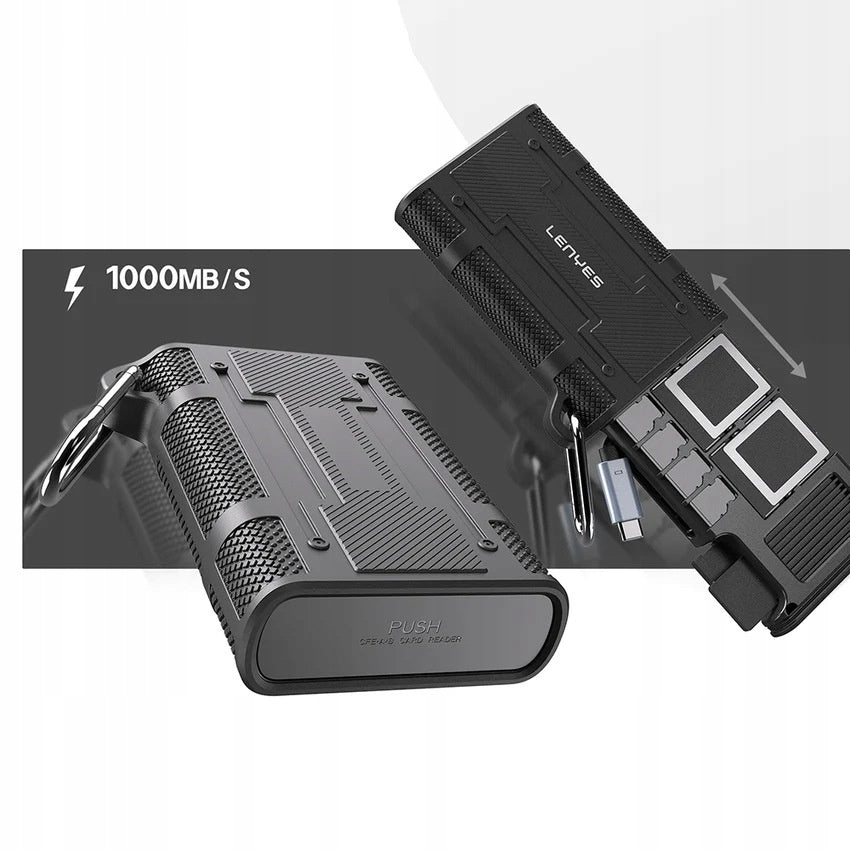 Czytnik kart LENYES LCR01 USB-C 10Gbps CFexpress A/B TF etui IP54