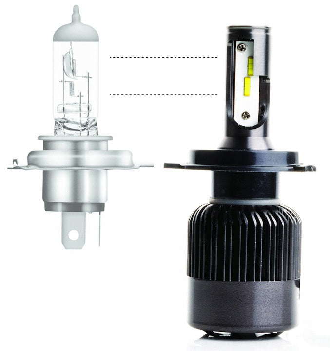 Einparts LED H4 5000lm 6000K 12-24V Motocykl Motor