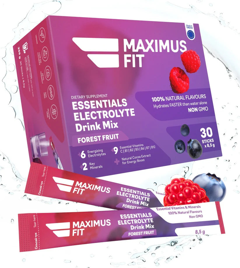 Elektrolity MaximusFit Nawodnienie Magnez Potas Owoce Leśne Bez Cukru x30