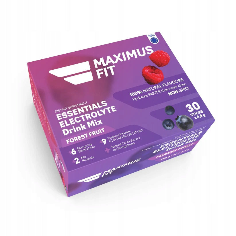 Elektrolity MaximusFit Nawodnienie Magnez Potas Owoce Leśne Bez Cukru x30