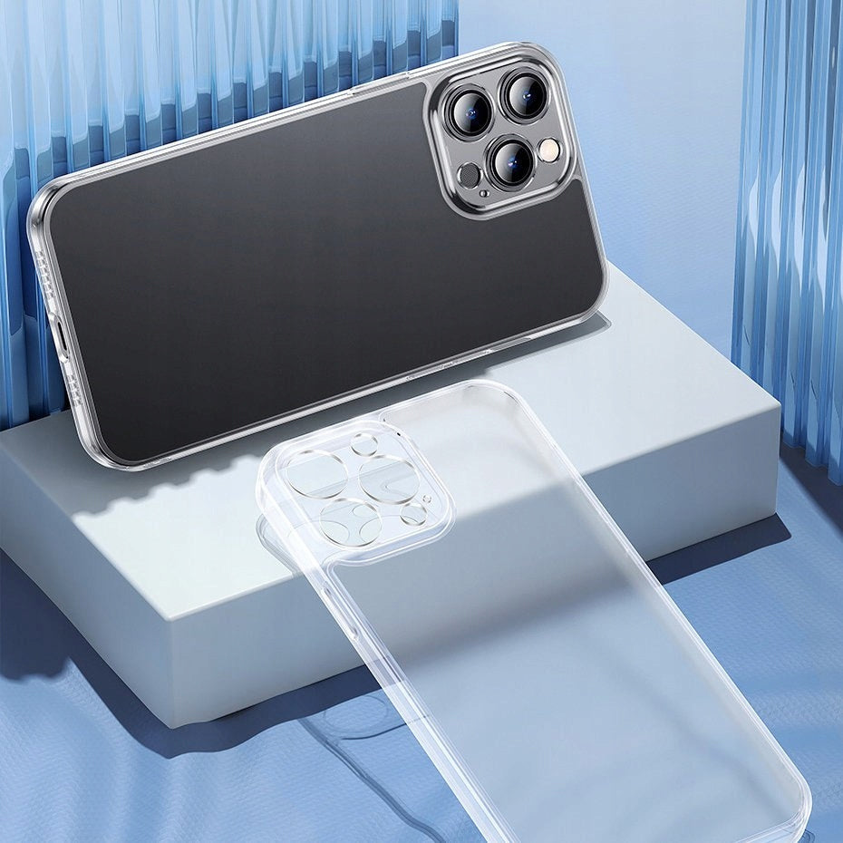 Etui Baseus Frosted do iPhone 13 Pro Max (przeźroczyste) + szkło hartowane