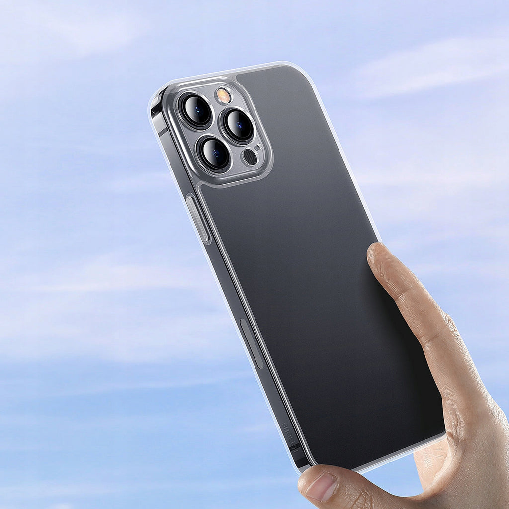 Etui Baseus Frosted do iPhone 13 Pro Max (przeźroczyste) + szkło hartowane