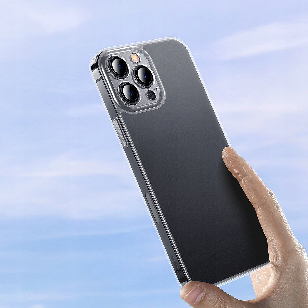 Etui Baseus Frosted do iPhone 13 Pro Max (przeźroczyste) + szkło hartowane
