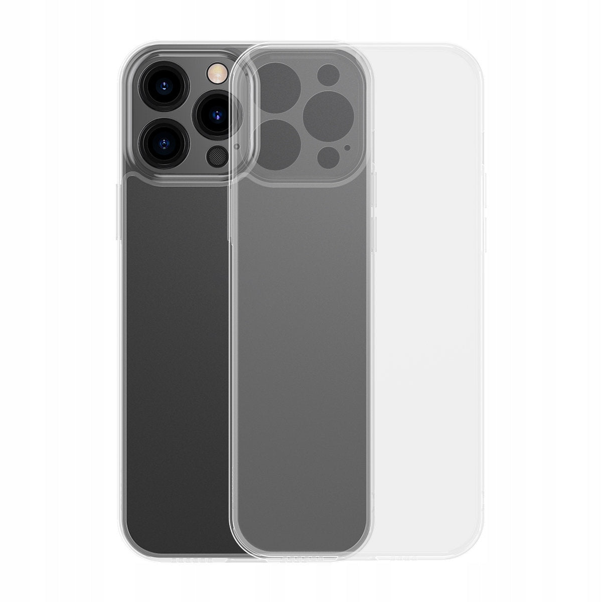 Etui Baseus Frosted do iPhone 13 Pro Max (przeźroczyste) + szkło hartowane