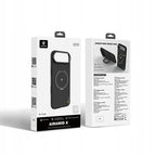 Etui do iPhone 17 Air Kevlar MagSafe (Stand 360°) Aramid LENYES CK225 black