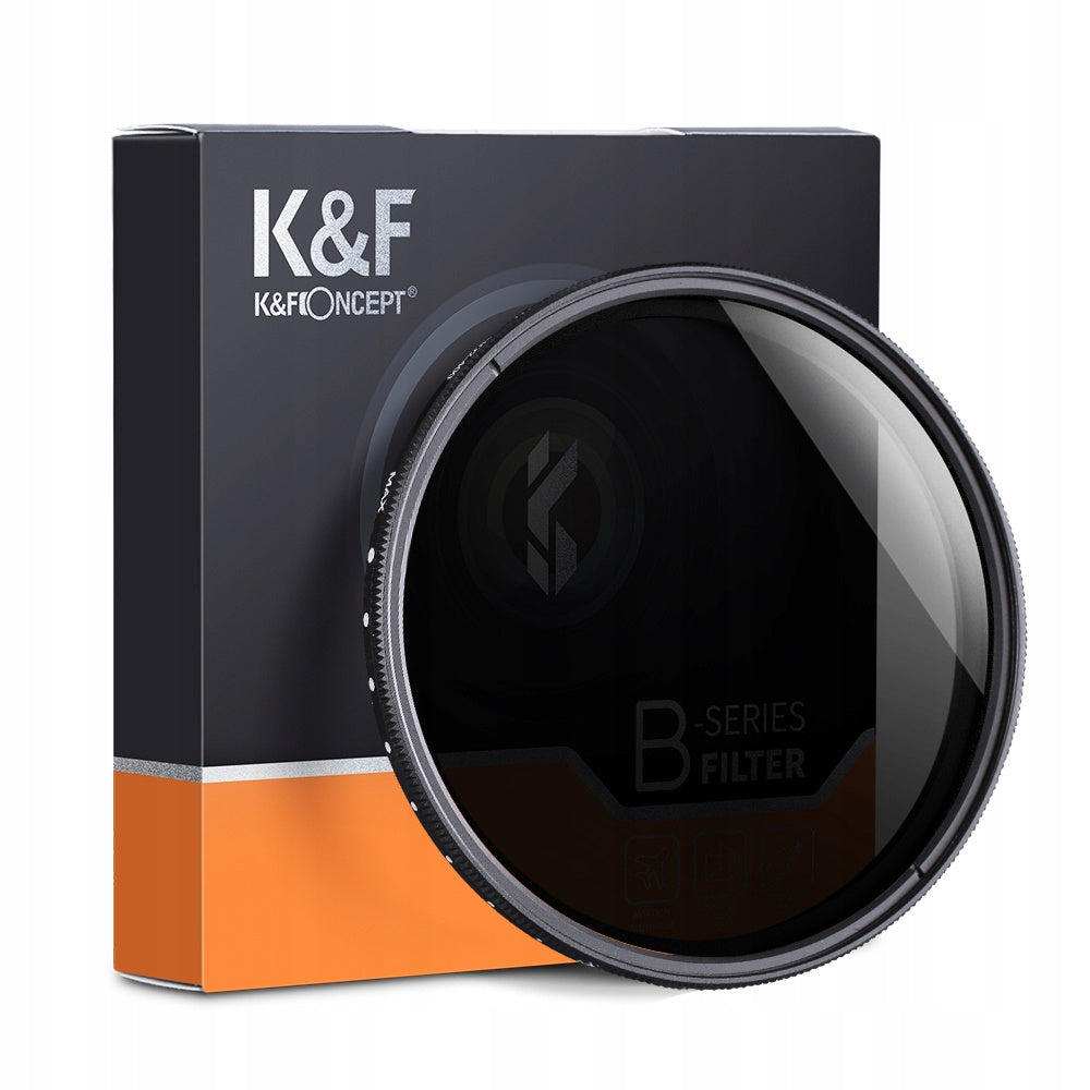 Filtr szary k&f Concept ND2-ND400 szary regulowany fader Nano-B 67mm
