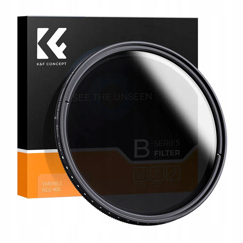 Filtr szary k&f Concept ND2-ND400 szary regulowany fader Nano-B 67mm