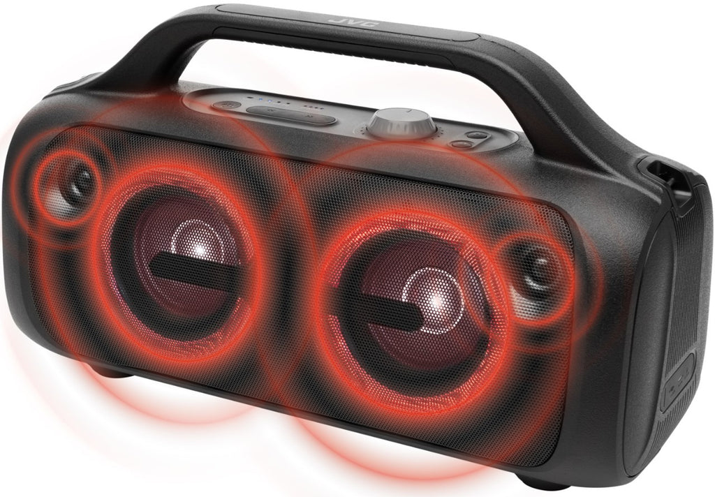 Głośnik JVC XS czarny Efekty świetlne Bluetooth 5.3 USB AUX bateria L-J 16h