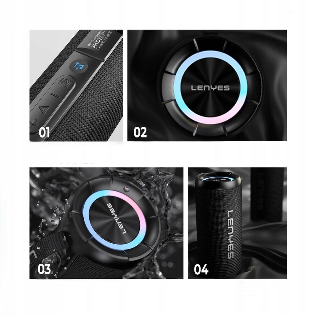 Głośnik przenośny Bluetooth LENYES S871 60W RGB IPX6 tws 3600mAh 10h
