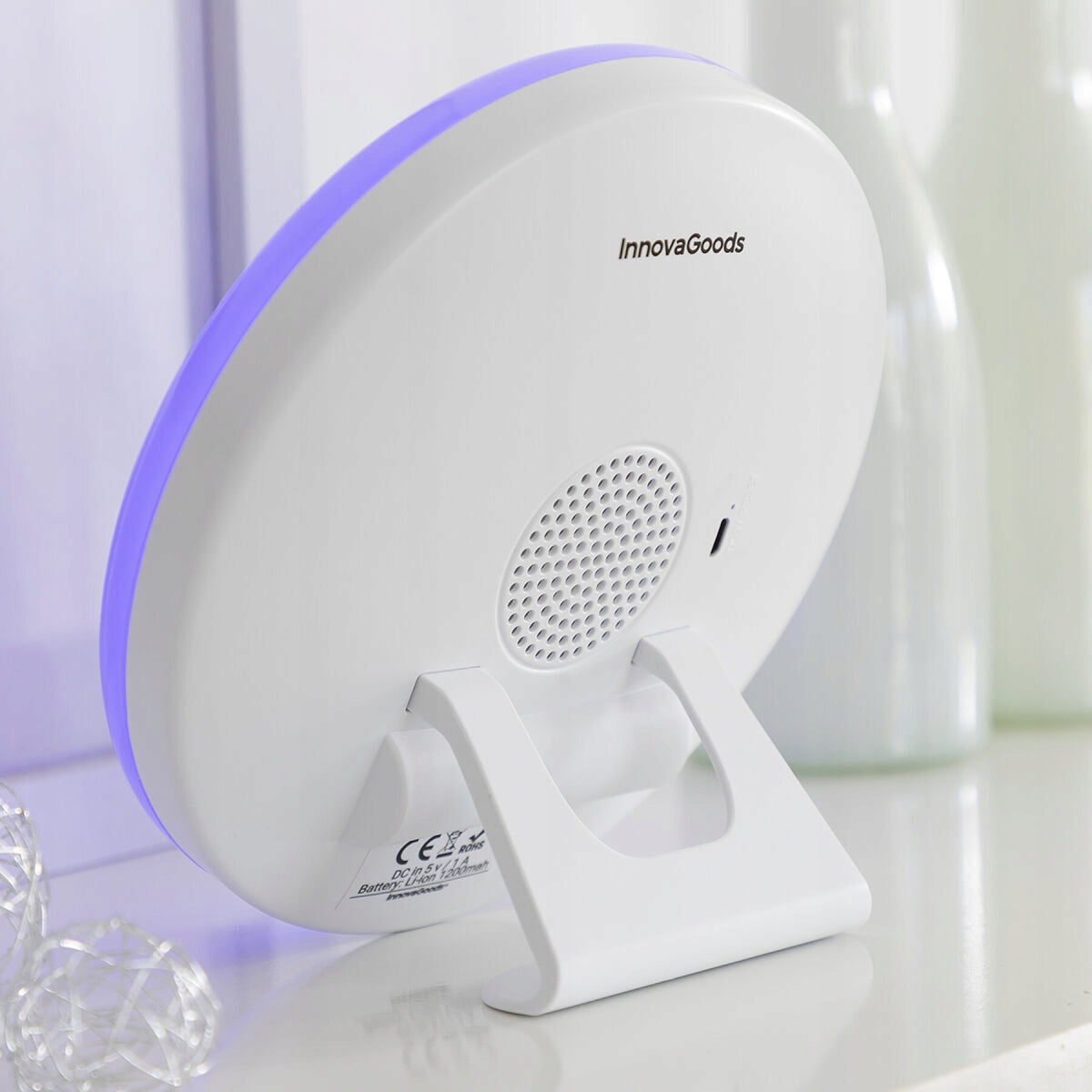 InnovaGoods Akumulatorowy Budzik Sunrise z Głośnikiem Sunrilk z radiem LED