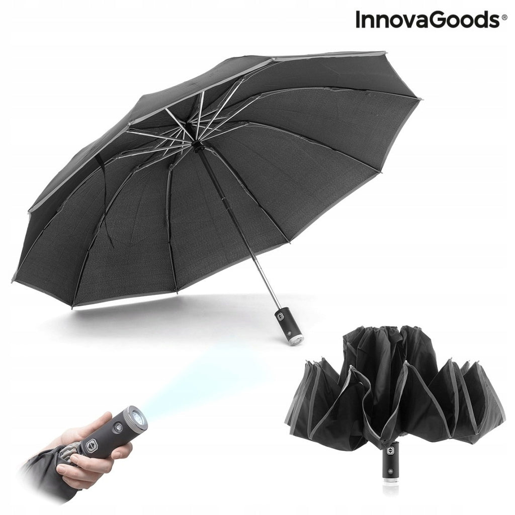 InnovaGoods parasol automatyczny wielokolorowy wbudowana latarka LED