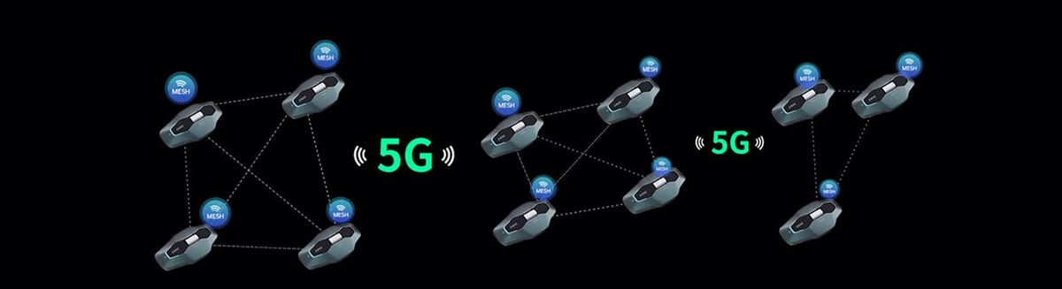 Interkom Motocyklowy EJEAS X10 mesh 4.0 + Bluetooth + 5G zasięg 1,5 km