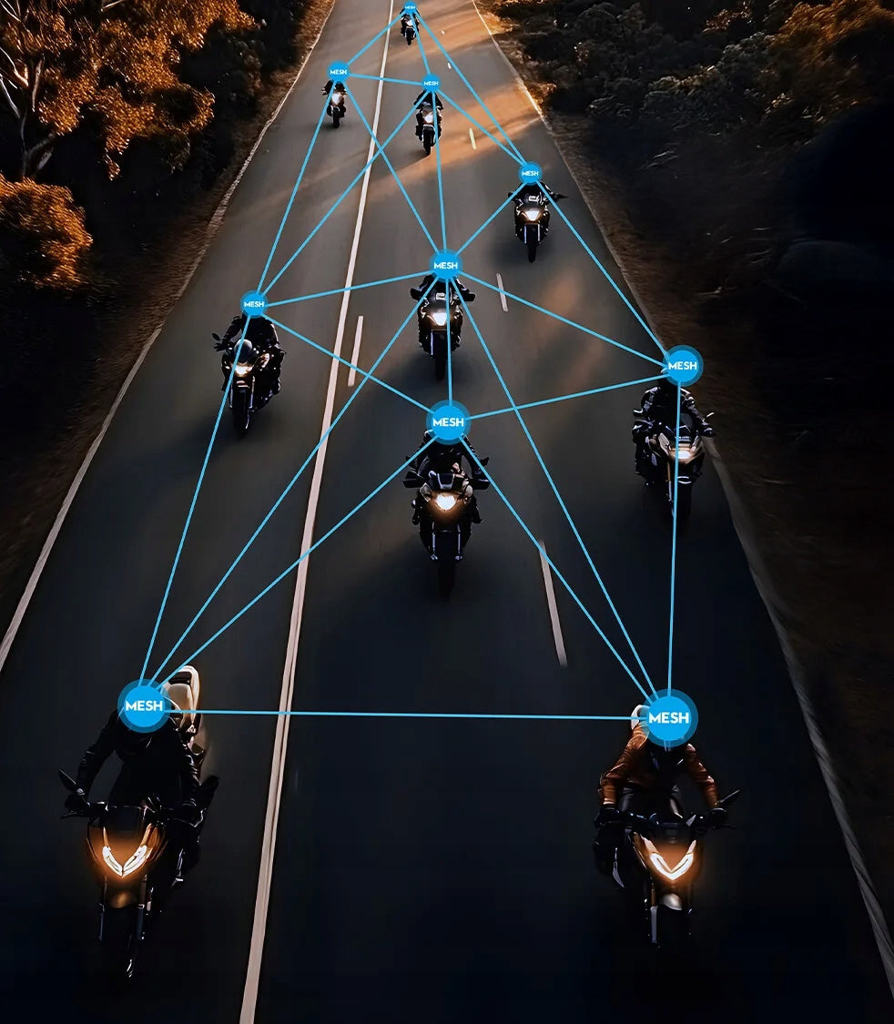 Interkom Motocyklowy EJEAS X10 mesh 4.0 + Bluetooth + 5G zasięg 1,5 km gray