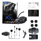 Interkom motocyklowy EJEAS X10 Plus mesh 3.0 100osobowy 1500m 300h radio