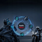 Interkom motocyklowy EJEAS X10 Plus mesh 3.0 100osobowy 1500m 300h radio