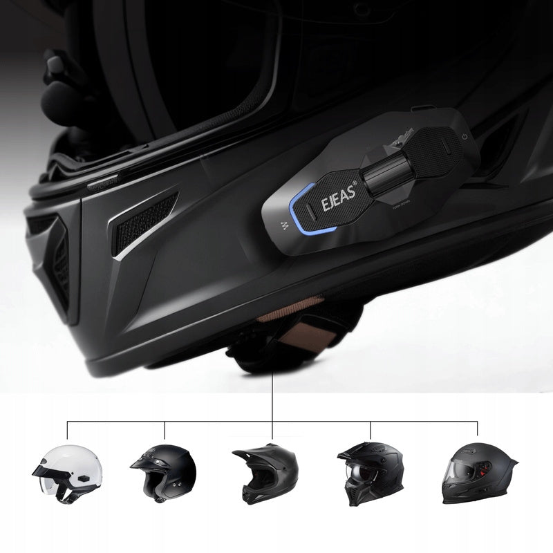 Interkom motocyklowy EJEAS X10 Plus mesh 3.0 100osobowy 1500m 300h szary
