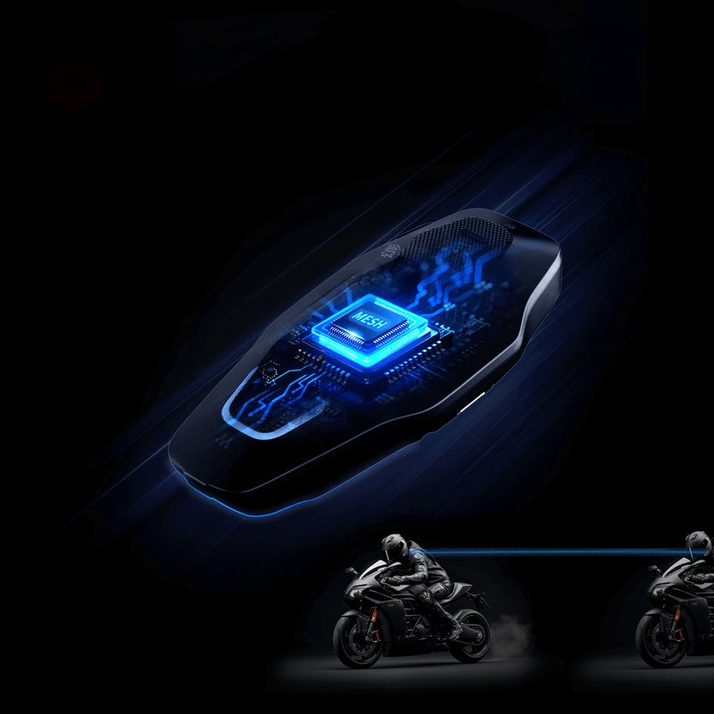 Interkom motocyklowy EJEAS X10 Plus mesh 3.0 100osobowy 1500m 300h szary